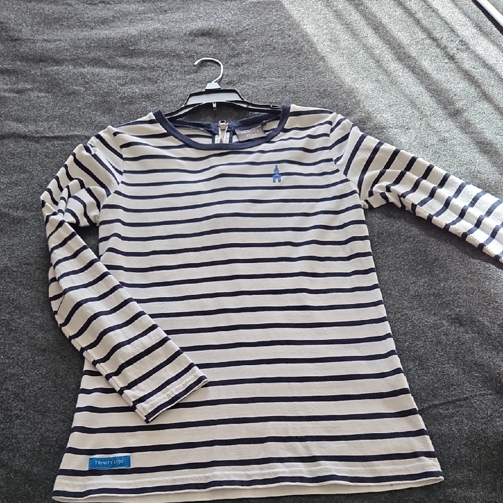 Women's Trinity 1592 Navy and White Striped Long Sleeve Tee